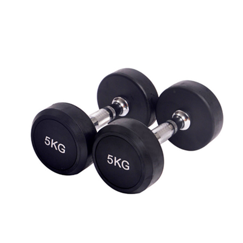 Fitness Ekipamendua Goma Biribila Beltza Gimnasioko Dumbbell