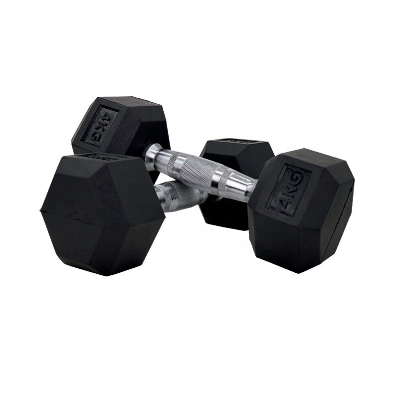 Gomazko Dumbbell Ariketa 5kg 7,5kg 10kg Dumbbells Etxeko gimnasioa Hex Dumbbells Goma